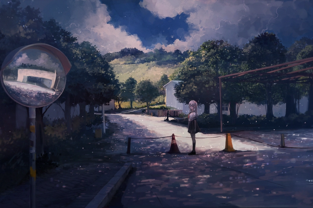 hình ảnh chill đường phố anime cực chất 