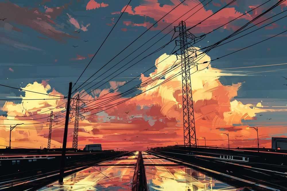 ảnh đường phố anime chill ở góc phố Osaka 