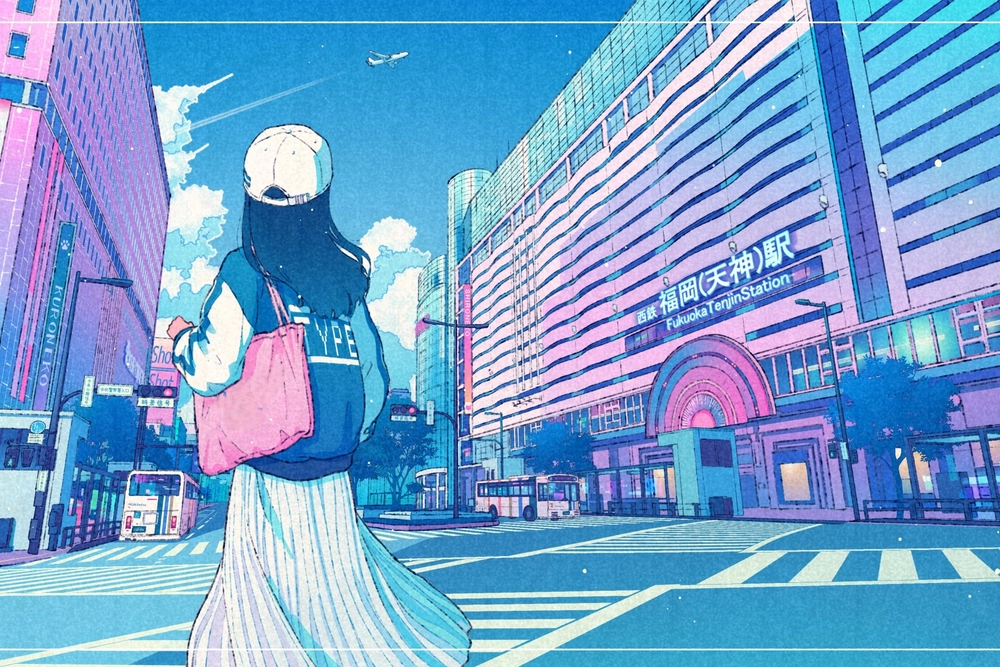 hình ảnh đường phố anime phối cảnh điện ảnh 