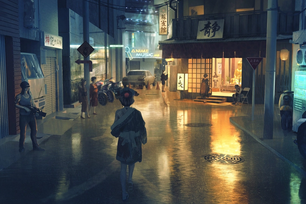 ảnh đường phố anime chill siêu đẹp 
