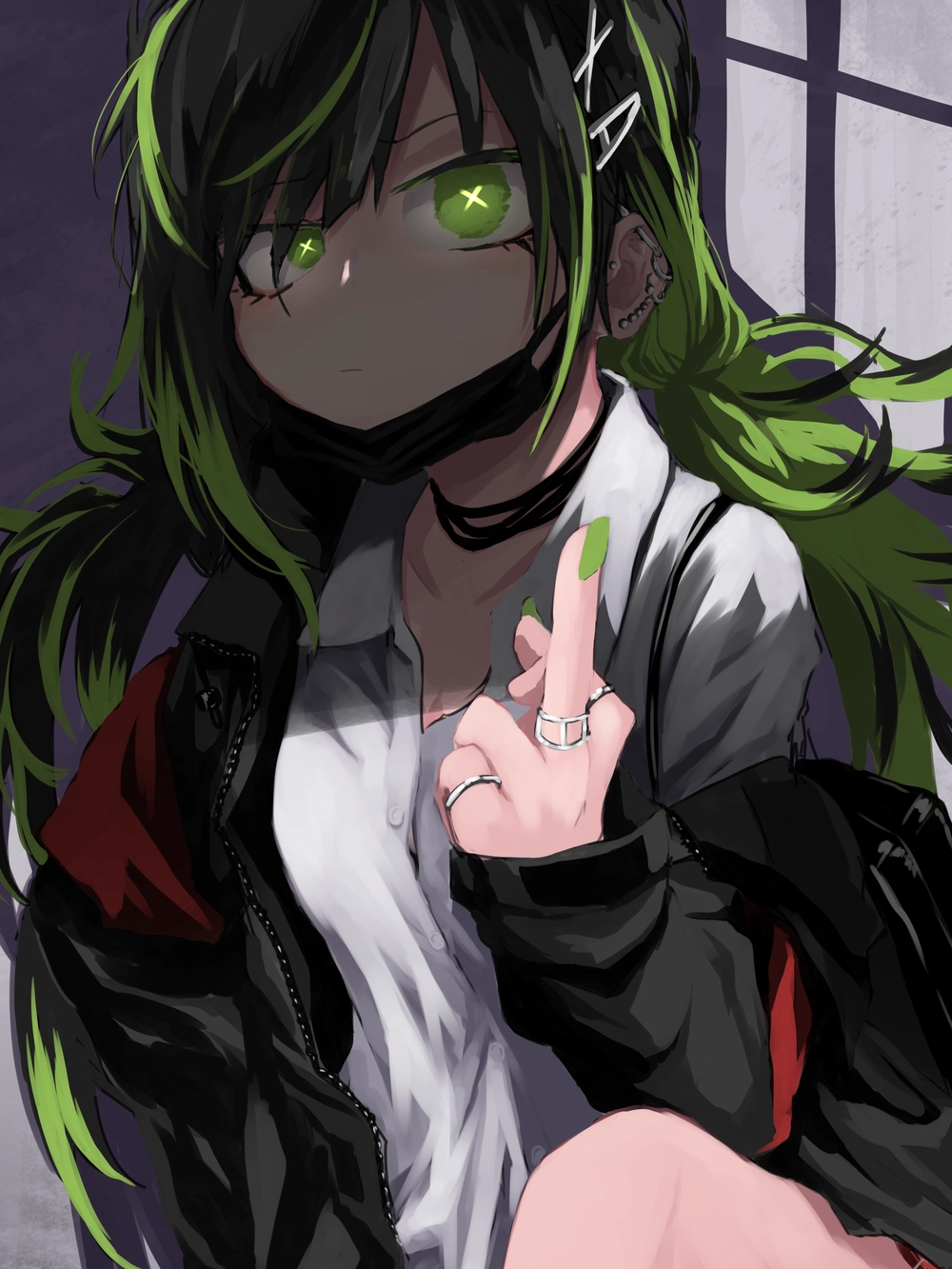 ảnh anime middle finger 