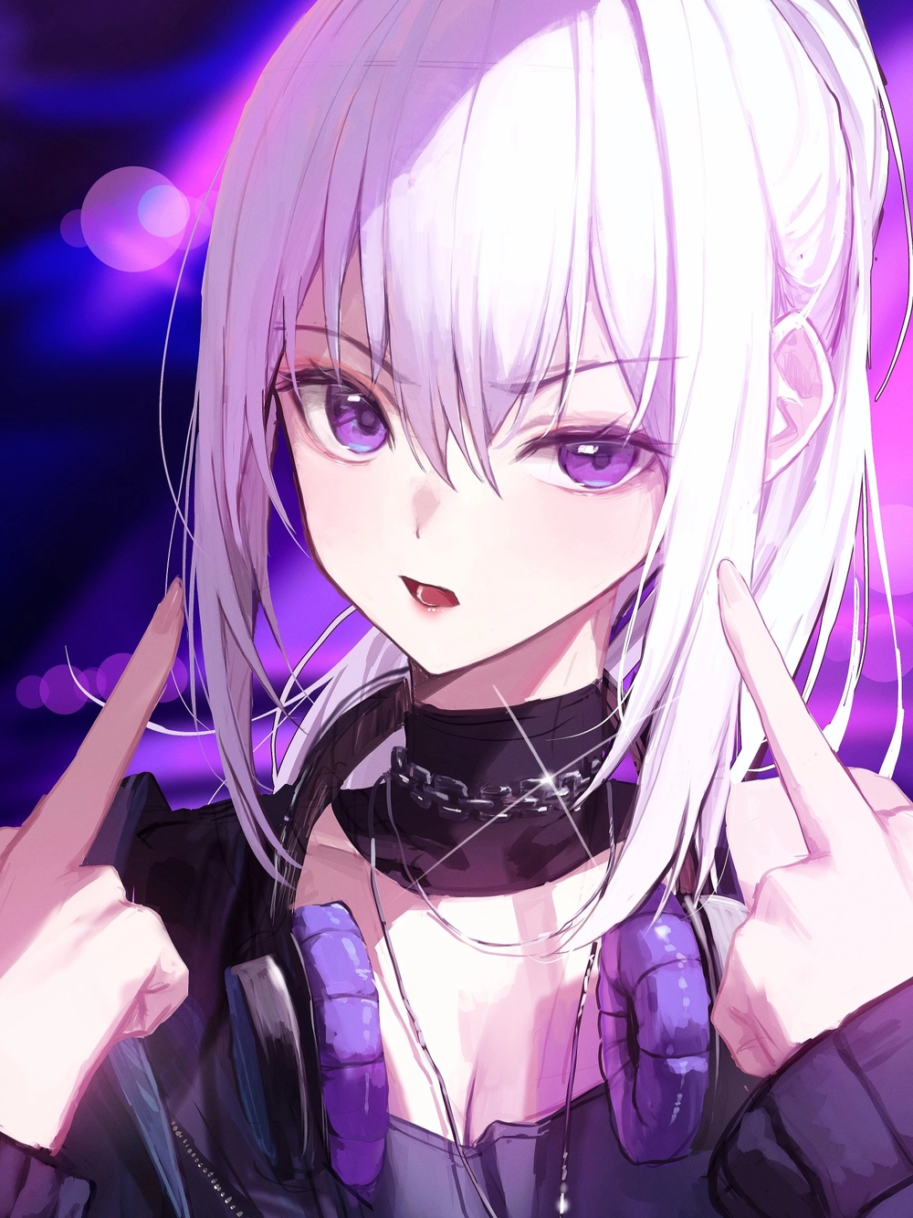 hình anime chất giơ ngón giữa 