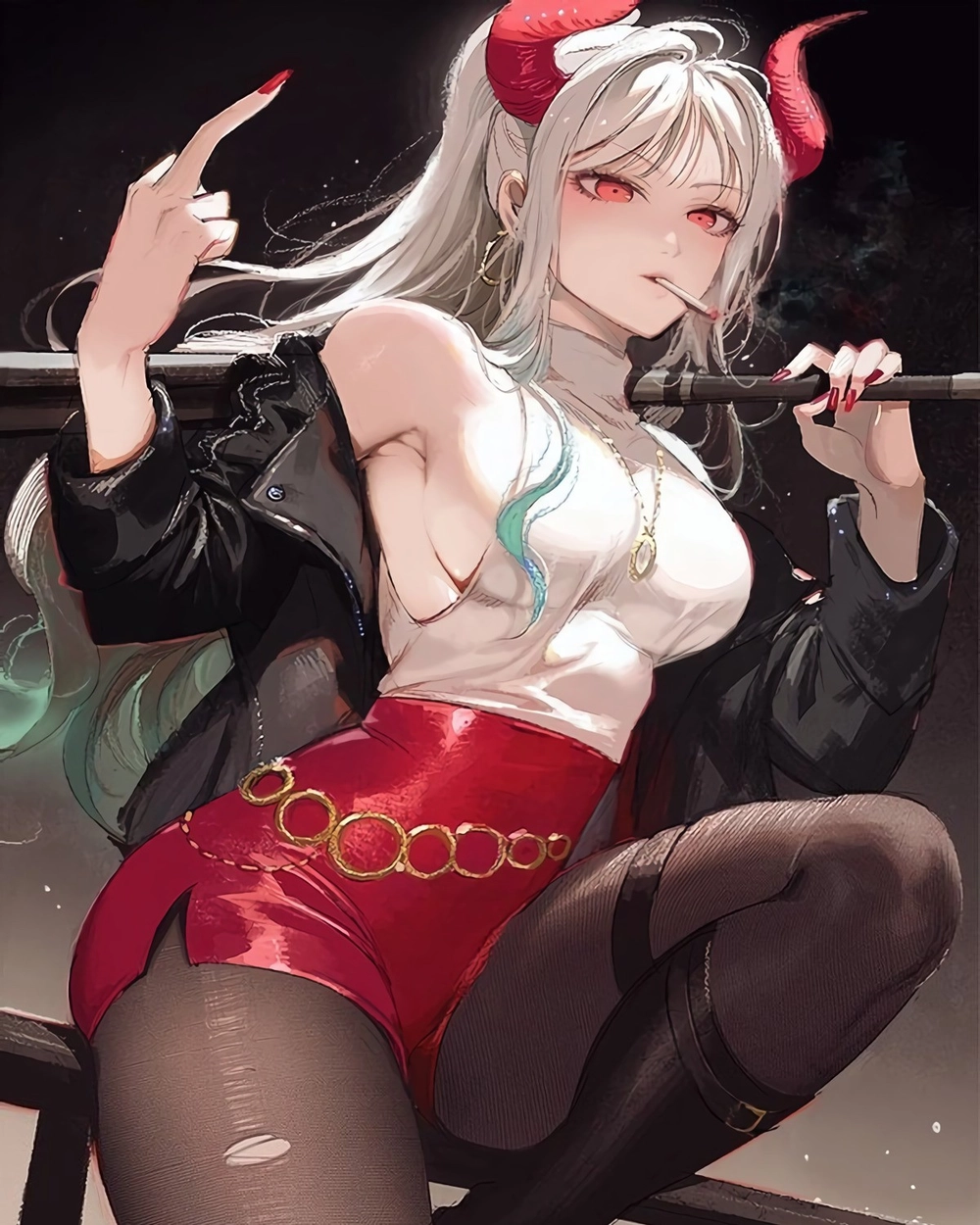 ảnh anime biểu tượng ngón giữa 