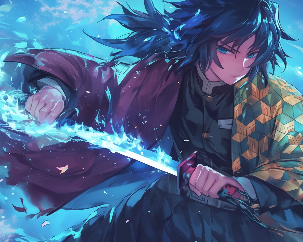 hình ảnh anime cầm kiếm hành động mãn nhãn 