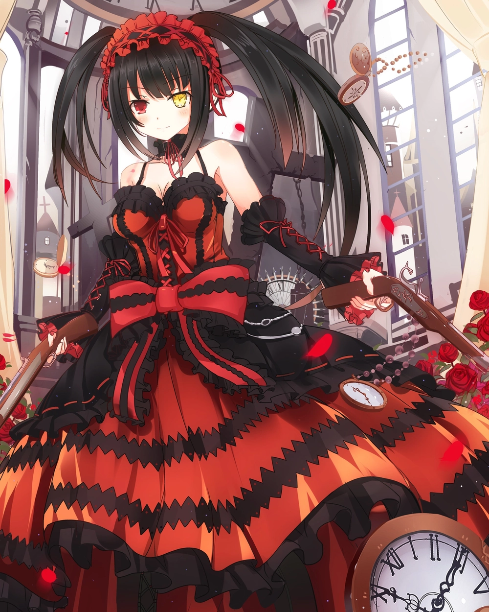 ảnh Kurumi Tokisaki đôi mắt đỏ đặc trưng 