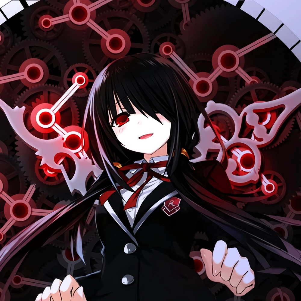 ảnh anime Kurumi Tokisaki phong cách huyền bí 