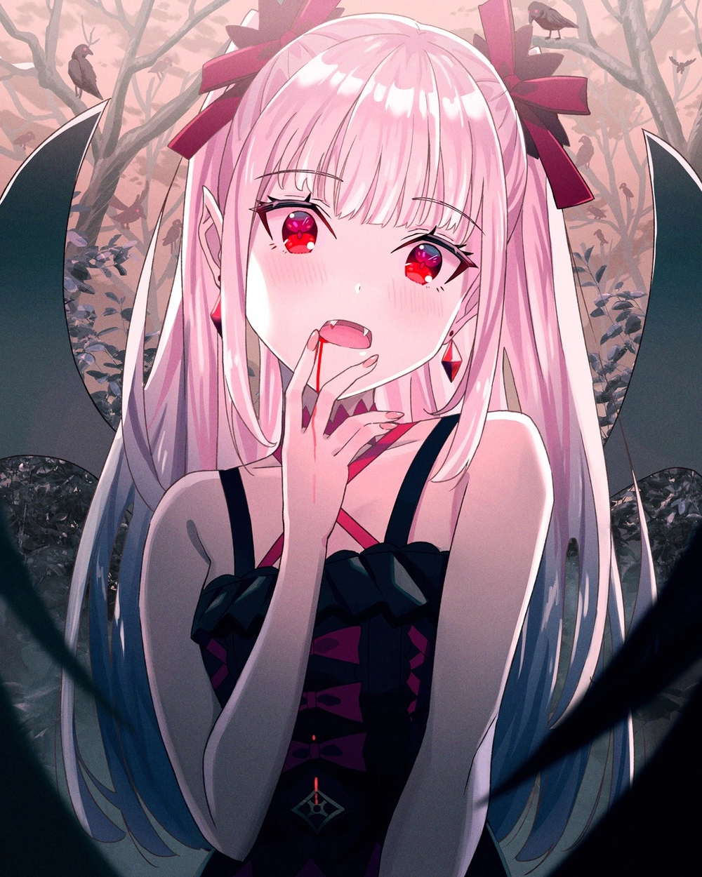 ảnh girl vampire anime phong cách Nhật 