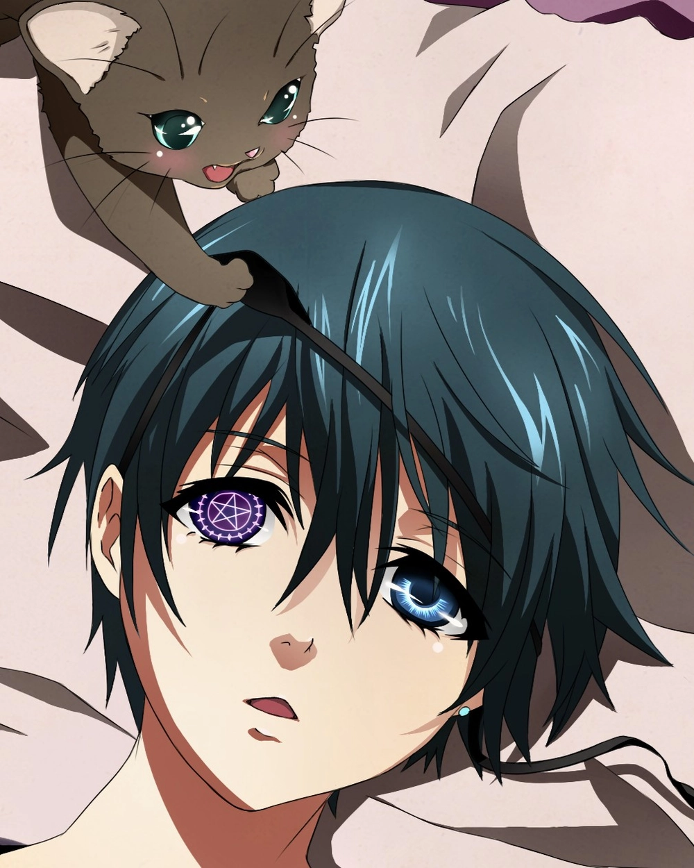 ảnh anime nhân vật phản diện có ánh mắt bí hiểm 