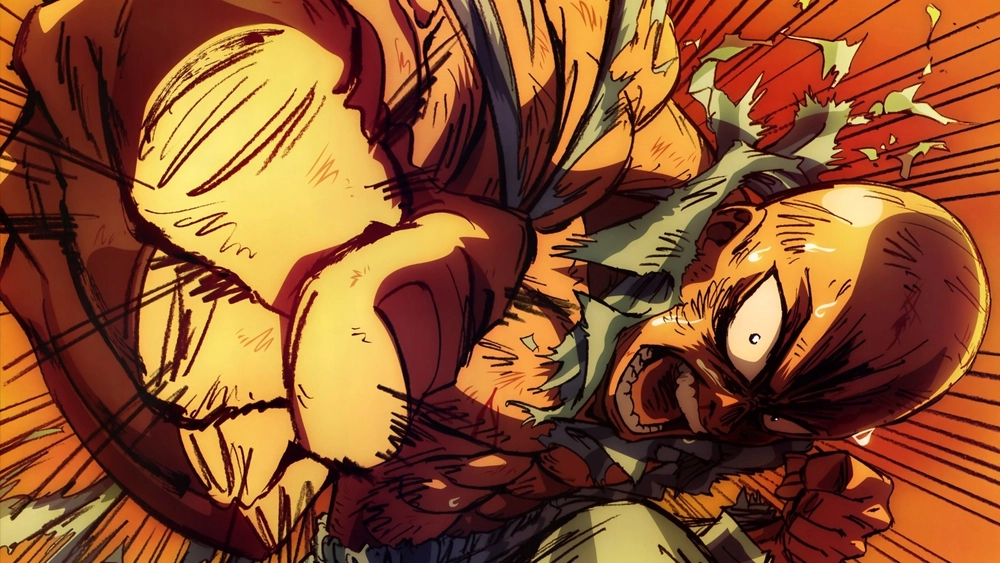 ảnh anime One Punch Man trong trận chiến căng thẳng