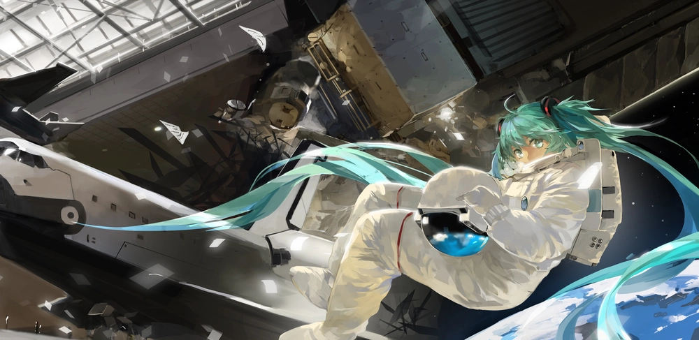 hình phi hành gia anime sáng tạo