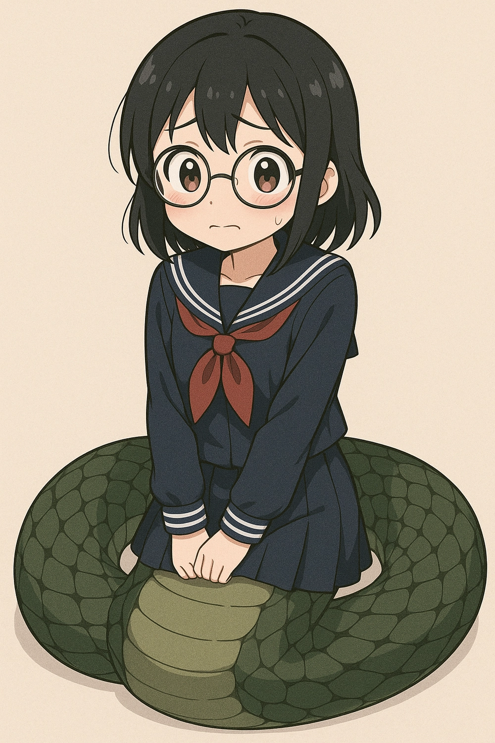 ảnh rắn hoạt hình vui nhộn lấy cảm hứng từ anime 