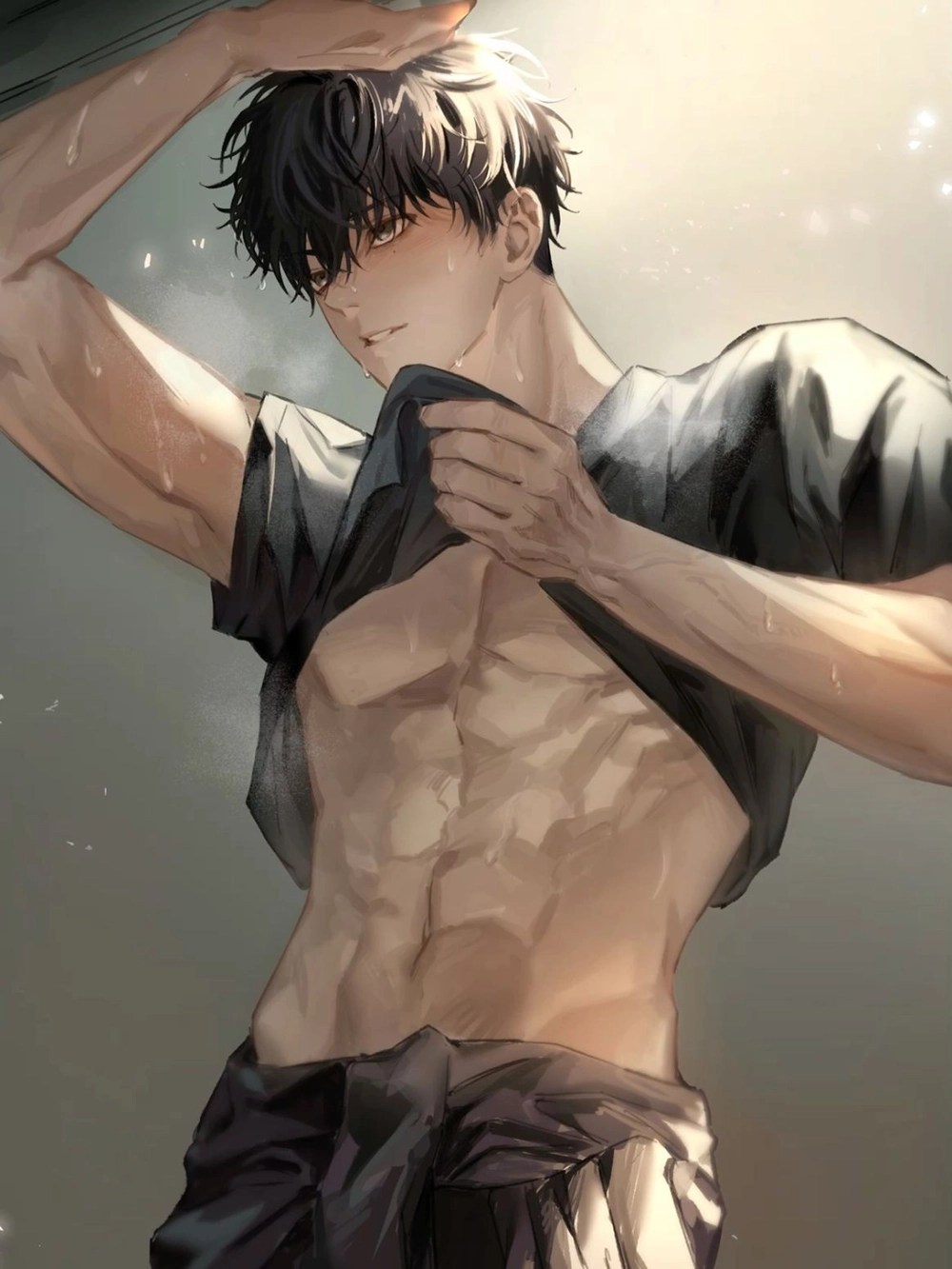 anime nam sáu múi phong cách cơ bắp 