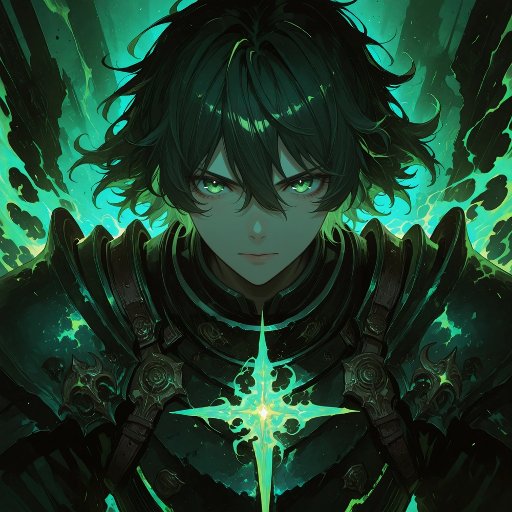 ảnh anime phong cách xanh lá 