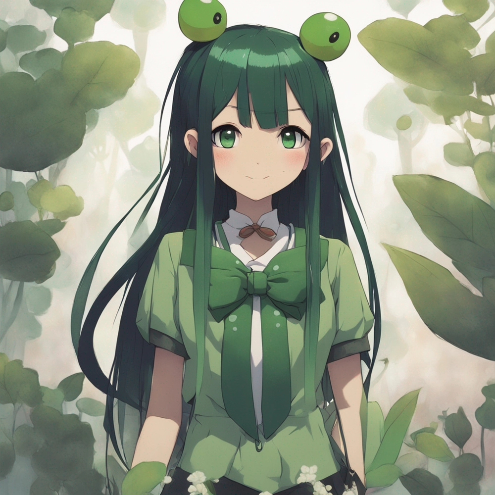 anime màu xanh lá nhẹ nhàng 