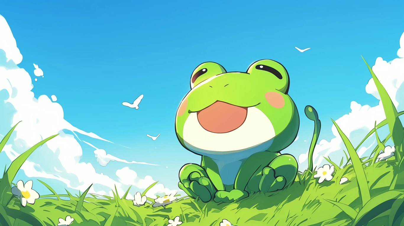 ảnh nền hoạt hình anime xanh lá 