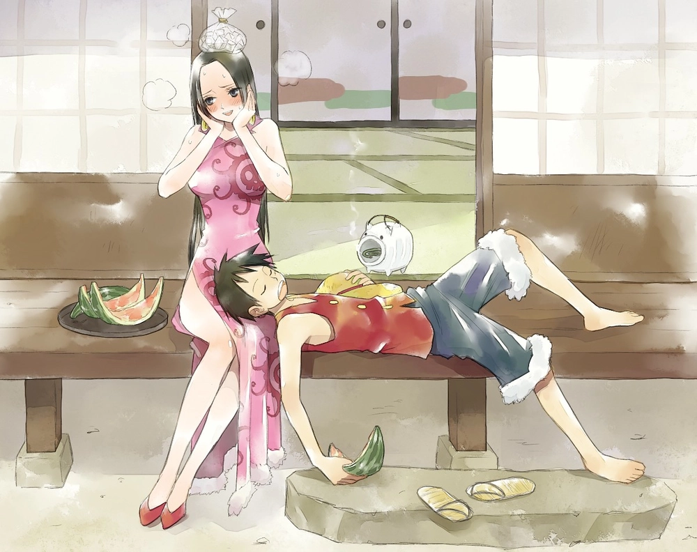 ảnh luffy và hancock phong cách lãng mạn