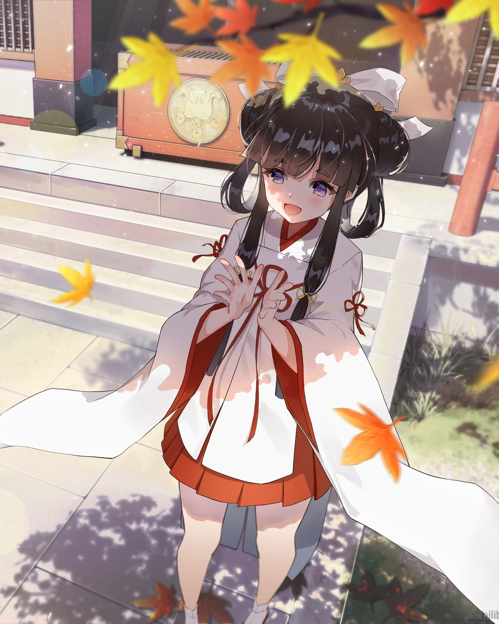 ảnh gái anime xinh tóc đen dài 
