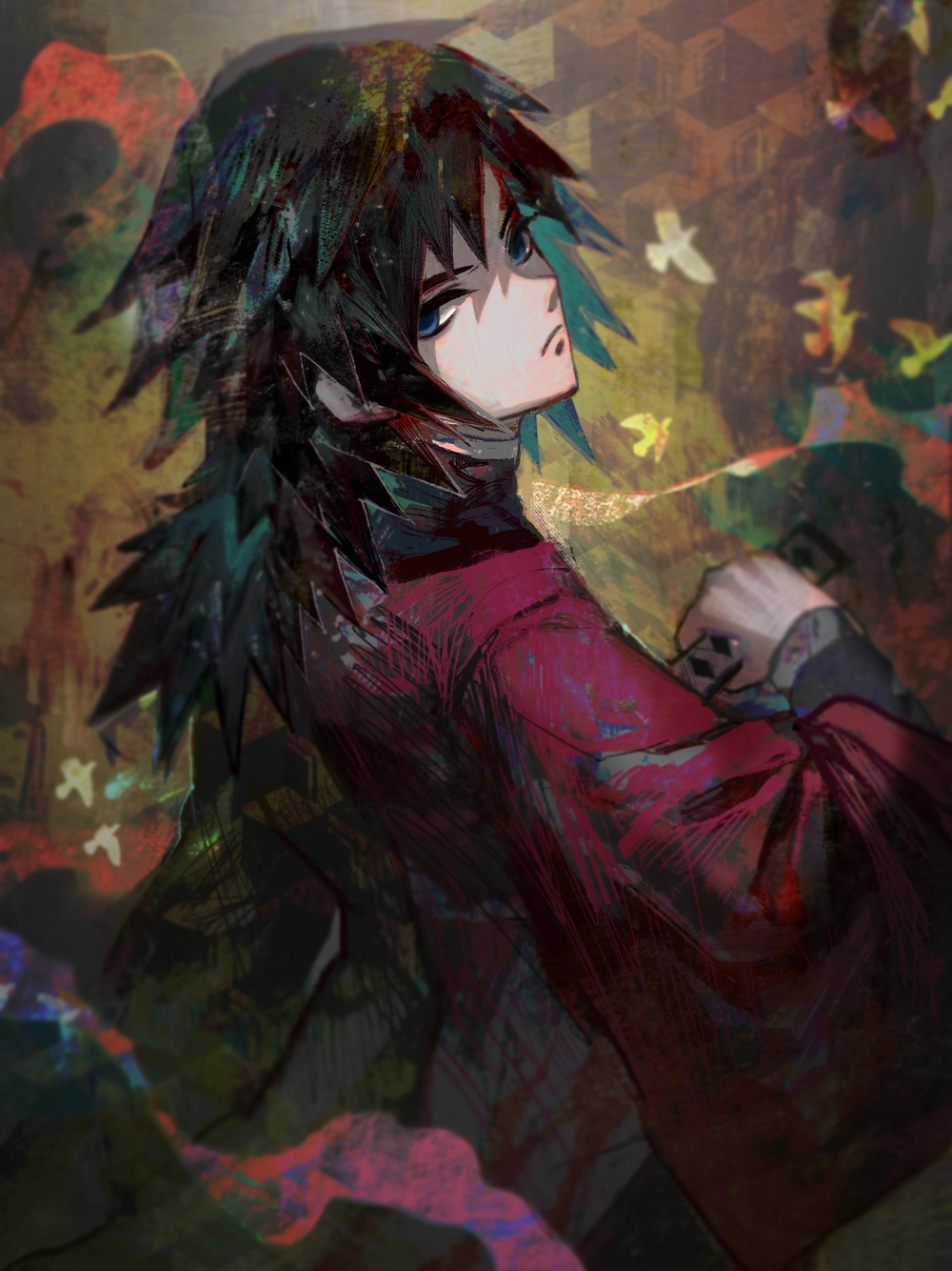 ảnh anime giyuu cực chill 