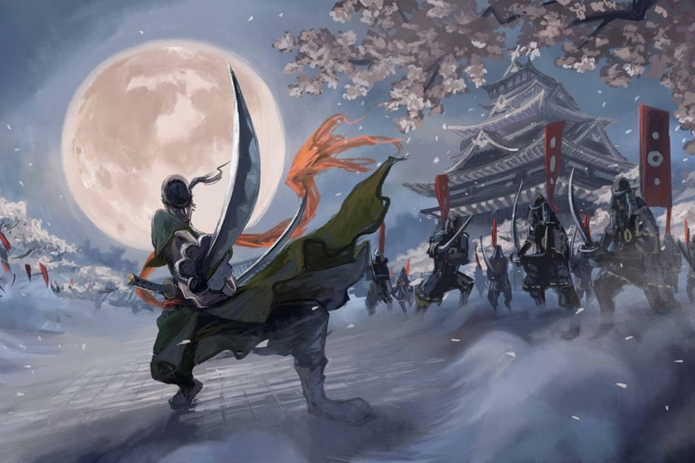 ảnh mặt trăng anime lãng mạn ban đêm 