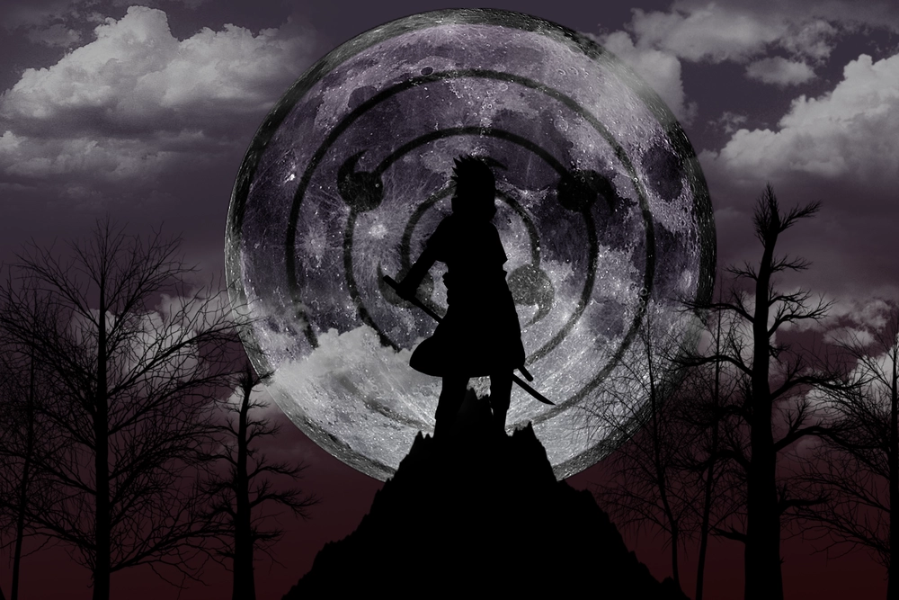 ảnh mặt trăng anime phong cách huyền bí 