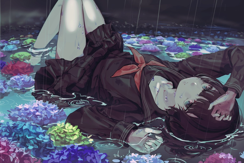 ảnh mưa anime đẹp u sầu 