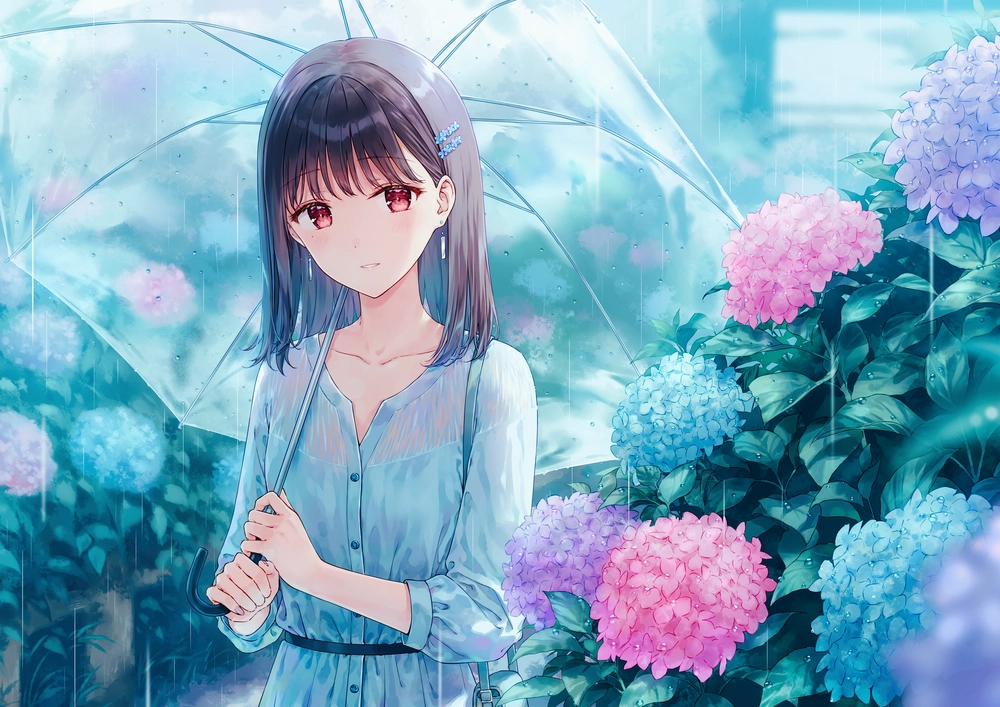ảnh anime nam buồn dưới mưa cô độc 