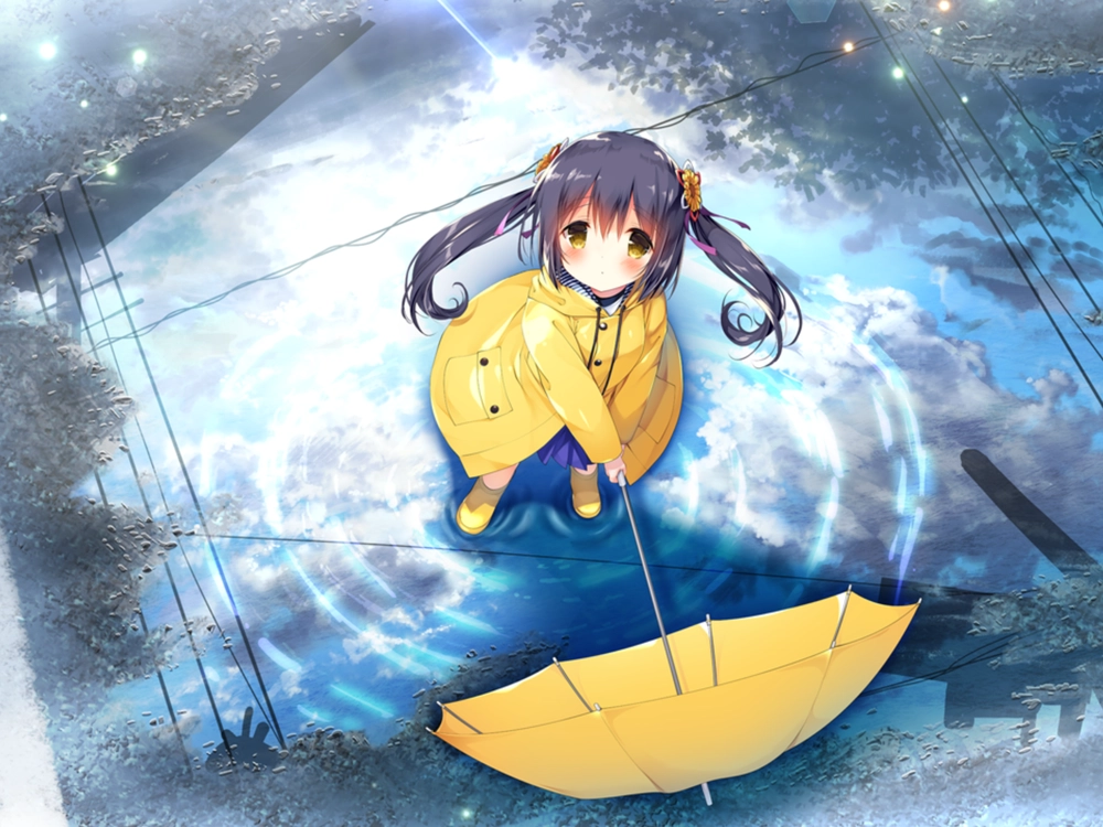 ảnh mưa anime buồn vào mùa thu 