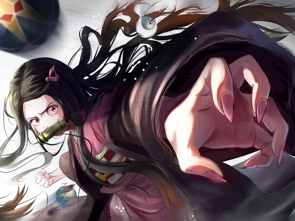 ảnh nezuko cảnh hành động 