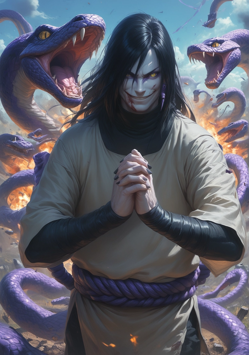 Ảnh Orochimaru tạo hình đáng sợ