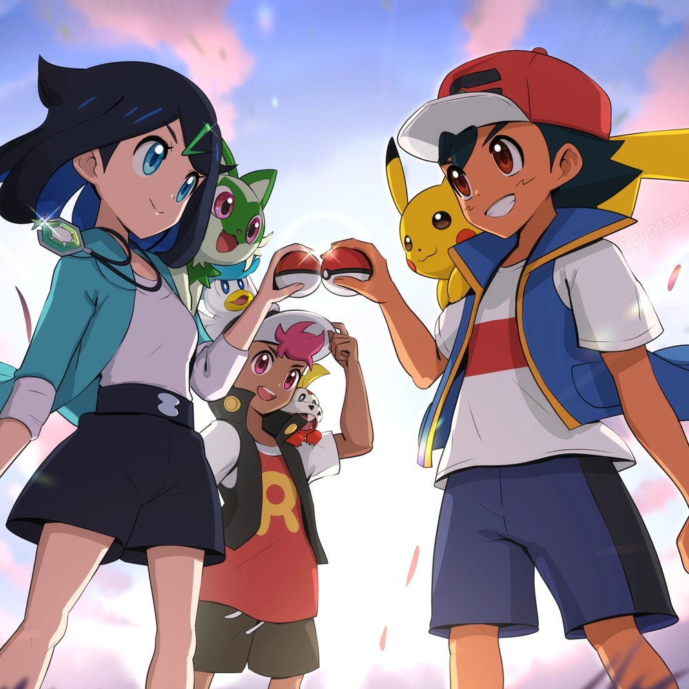 khoảnh khắc satoshi và pikachu bên nhau 