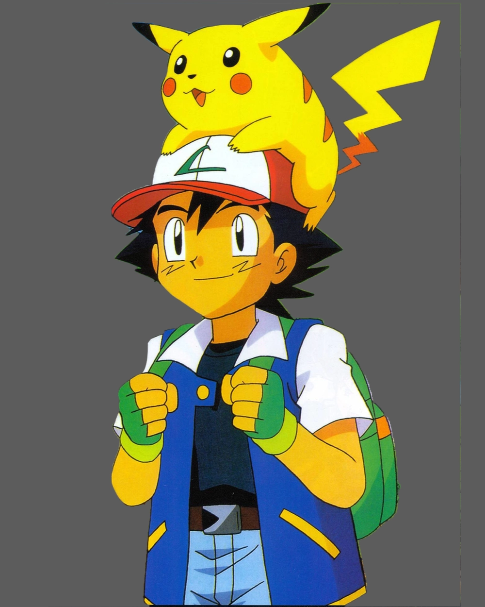 ảnh satoshi và pikachu thân thiết 