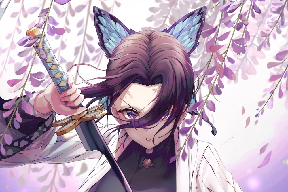hình ảnh shinobu cận mặt 