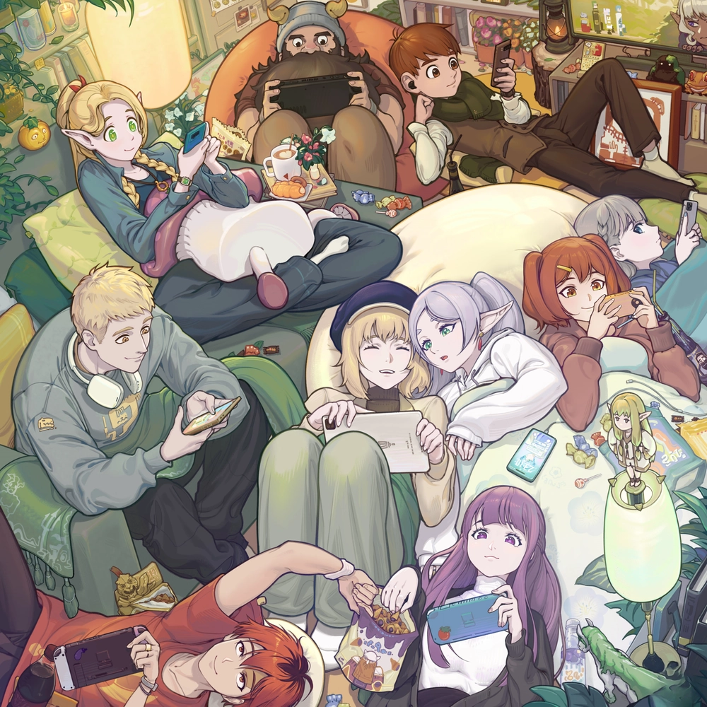 ảnh fan art frieren pháp sư tiễn táng anime 