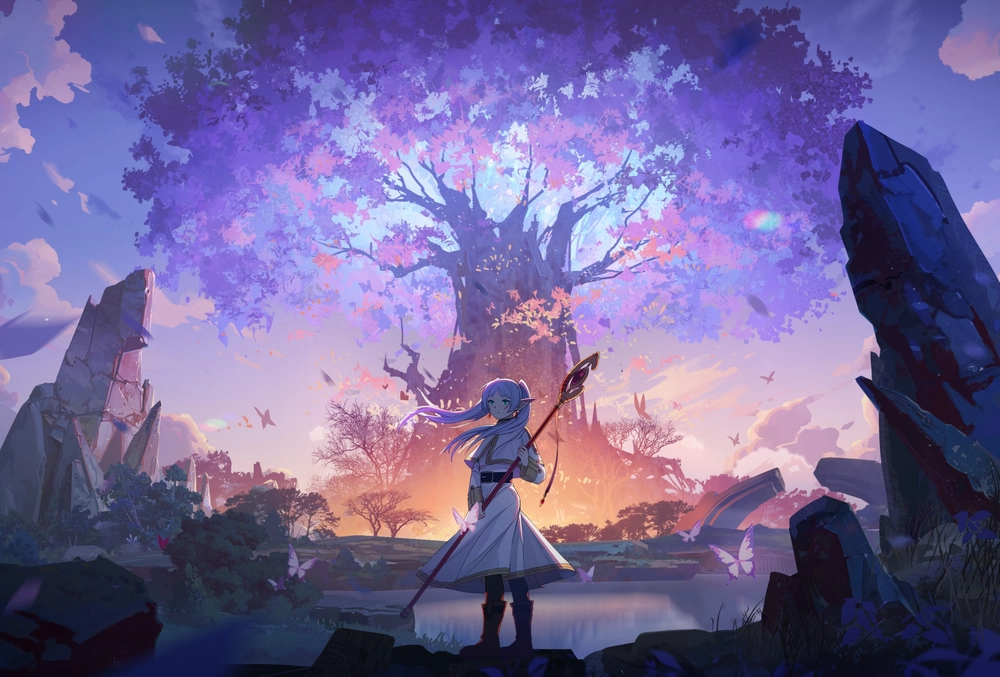 hình ảnh anime frieren pháp sư tiễn táng full HD, sắc nét
