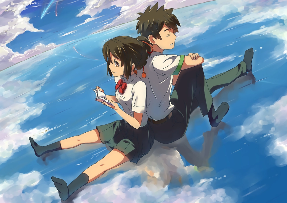 ảnh Mitsuha và Taki trong Your Name 