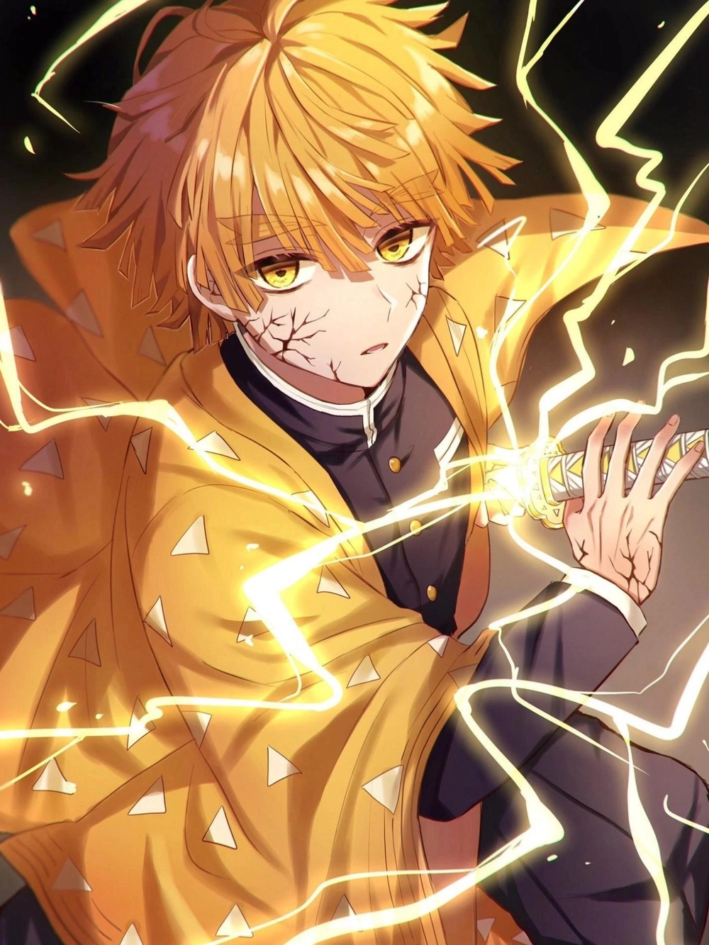 ảnh zenitsu trong demon slayer 
