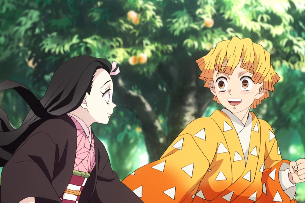 ảnh cặp đôi nezuko và zenitsu 