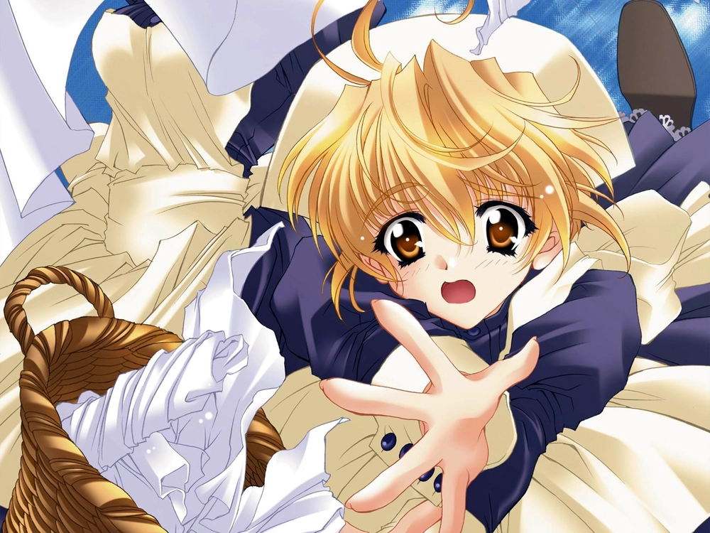 anime tóc vàng cute dễ thương 
