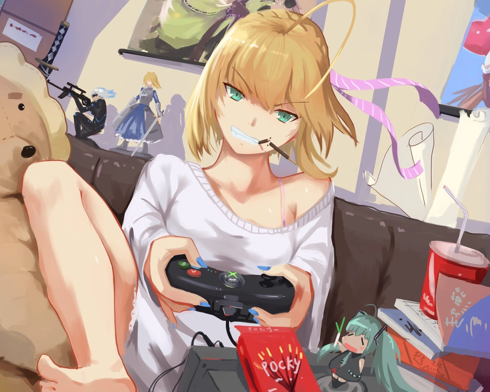 tóc vàng anime đẹp hút mắt 