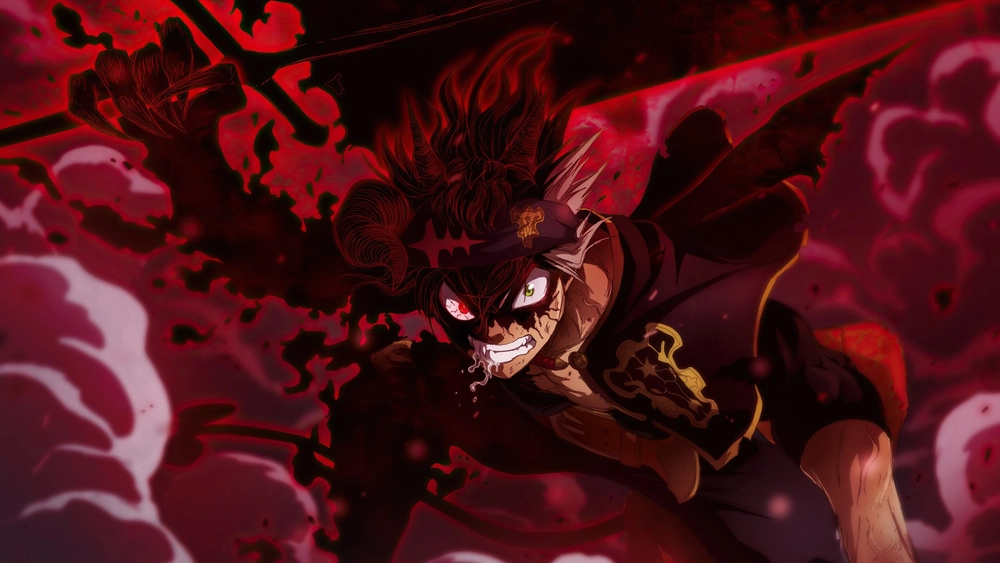 ảnh asta black clover với biểu cảm mạnh mẽ 