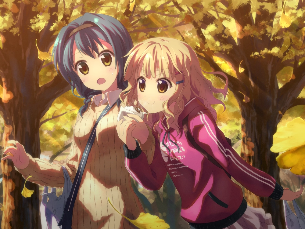 ảnh anime bách hợp 2 cô gái xinh xắn 