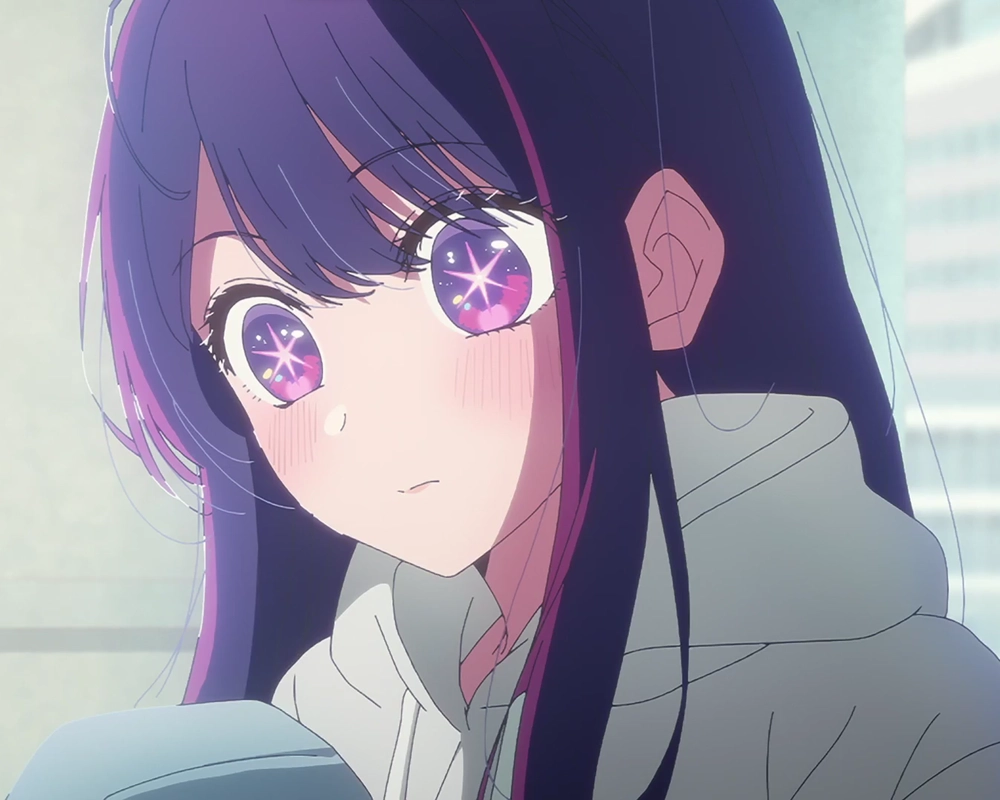 ảnh anime hoshino ai cùng hiệu ứng ánh sáng 