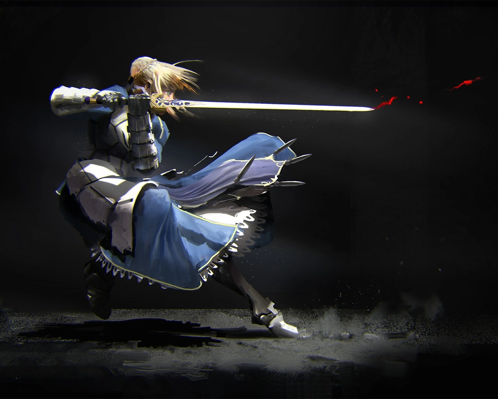 saber fate tỏa sáng trong bộ áo giáp bạc 