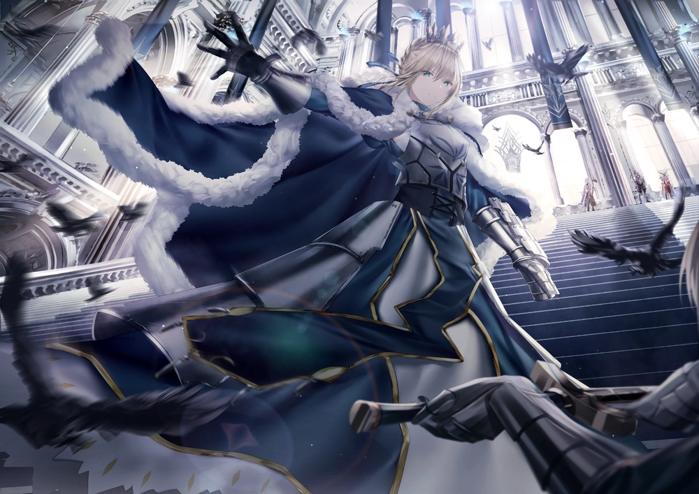 fate saber trong trang phục chiến đấu ấn tượng 