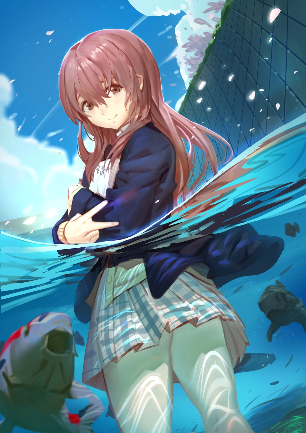 ảnh shouko nishimiya phong cách tối giản 
