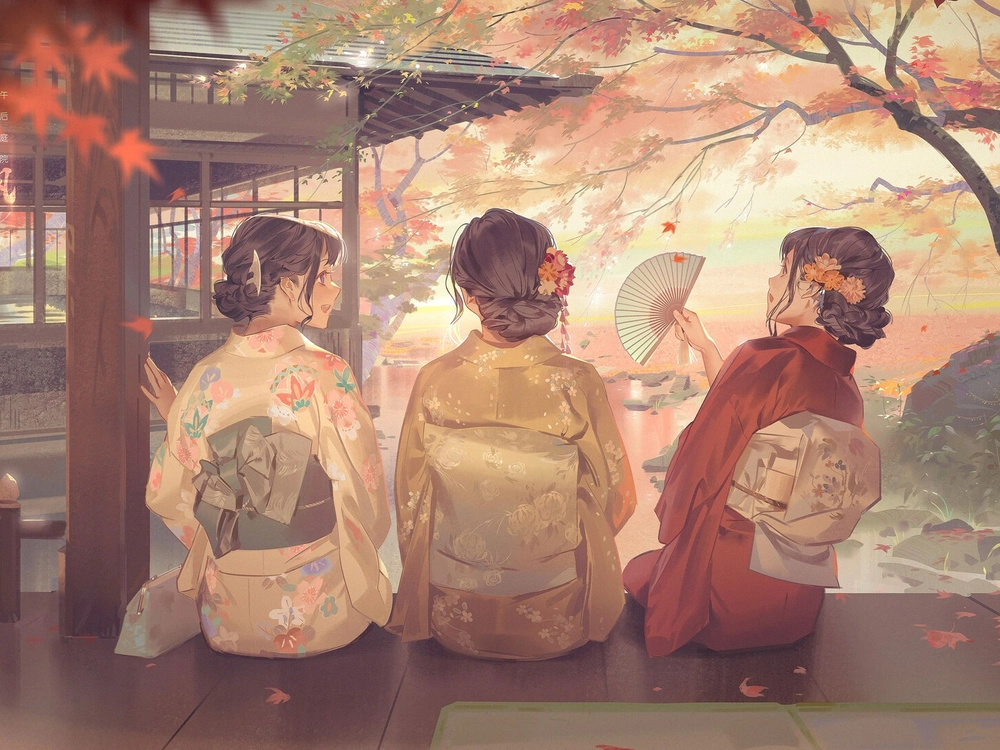 hình ảnh cô gái quay lưng đẹp anime yên bình 