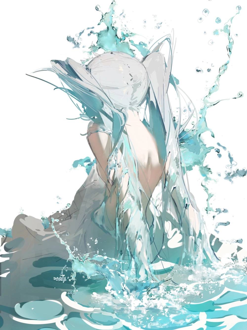 hình ảnh cô gái quay lưng đẹp anime nhẹ nhàng 