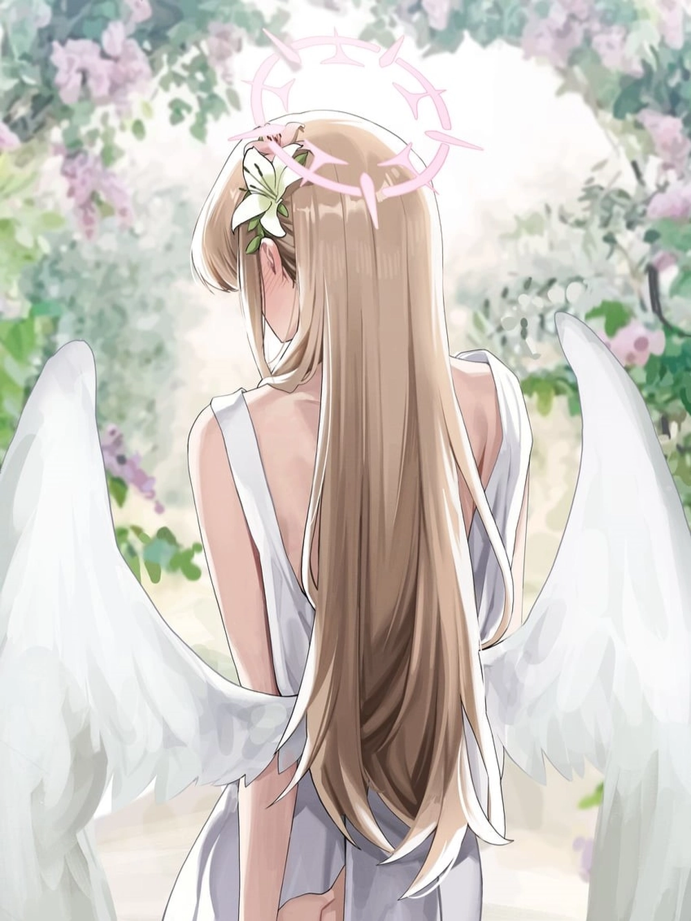 ảnh anime quay lưng nữ dễ thương 