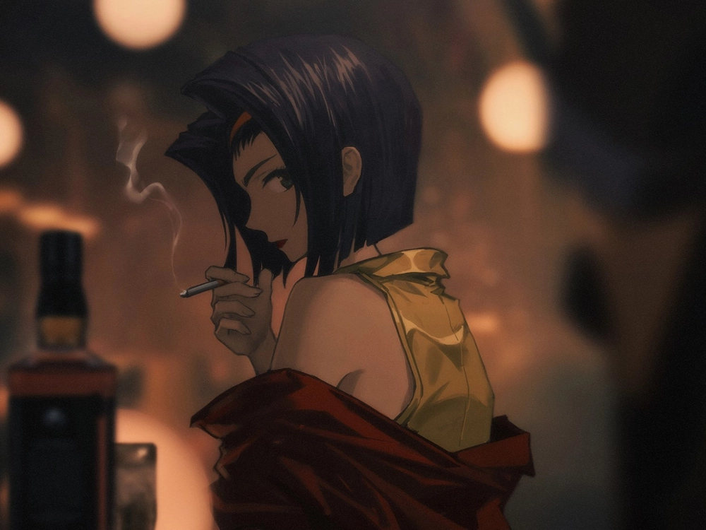 ảnh anime quay lưng lúc hoàng hôn 