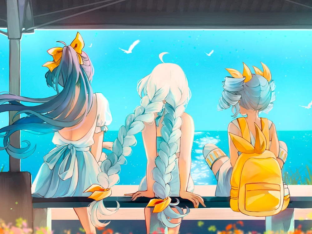 ảnh anime quay lưng nữ dáng nhỏ nhắn 